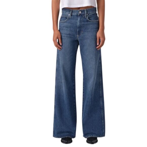 Amo Frida High Rise Wide Leg Long Inseam 28 NWT - Picture 1 of 9